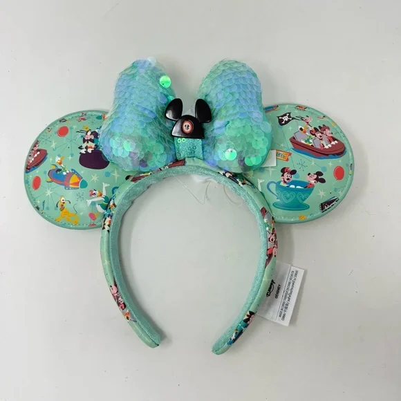 Disney Parks Mickey & Minnie Play in the Park Sequined Bow Minnie Ears Headband bi744.jpg main image 3